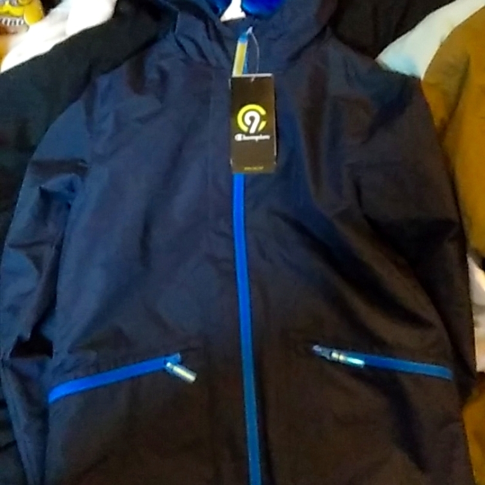 Brand New Champions Kids Rain Jacket with Hood